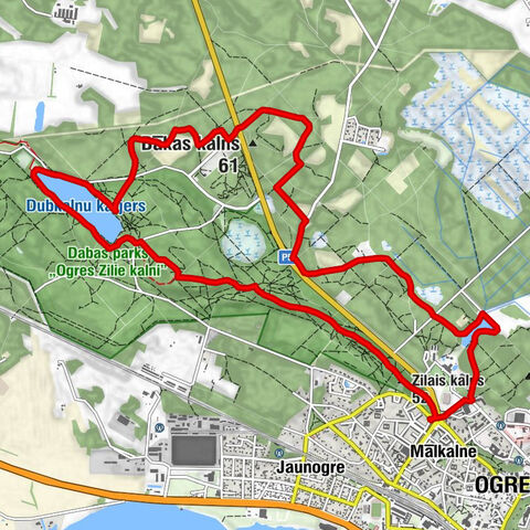 Zilais kalns - Zilo Kalnu skatu tornis - Aizupes - Ogre