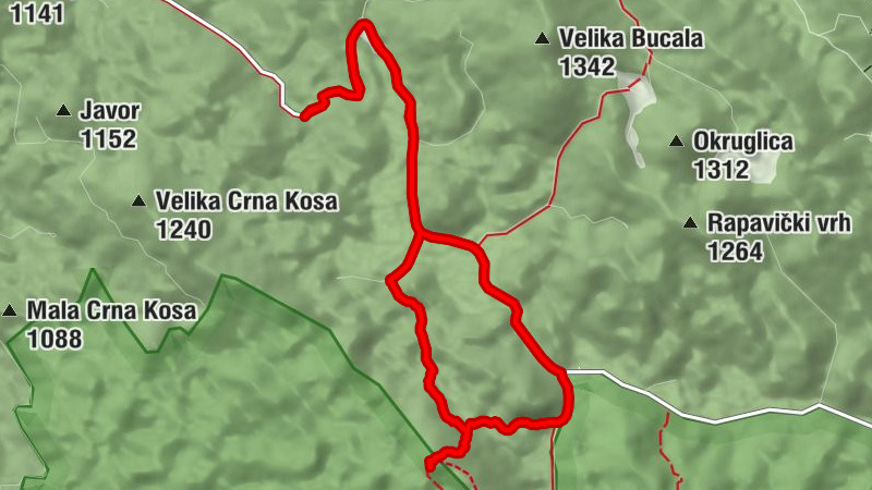 Primorsko-goranska županija - Plana - Mlečikov lug - Vrh Samarskih stijena