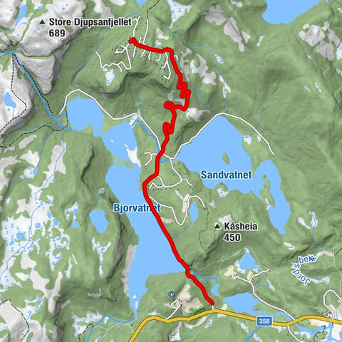 Drangedal - Kjerringfossen - Kvennhusfossen - Sagfossen