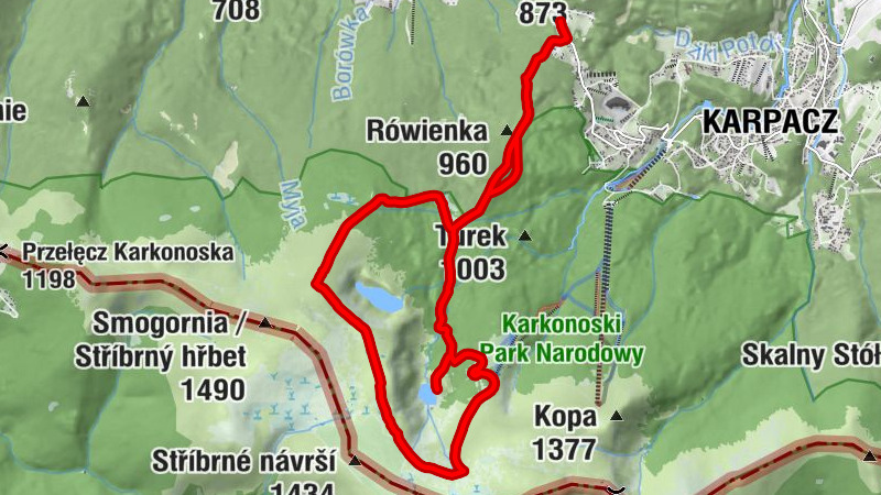 Karpacz - Strzecha Akademicka - Schronisko Samotnia - Wodna