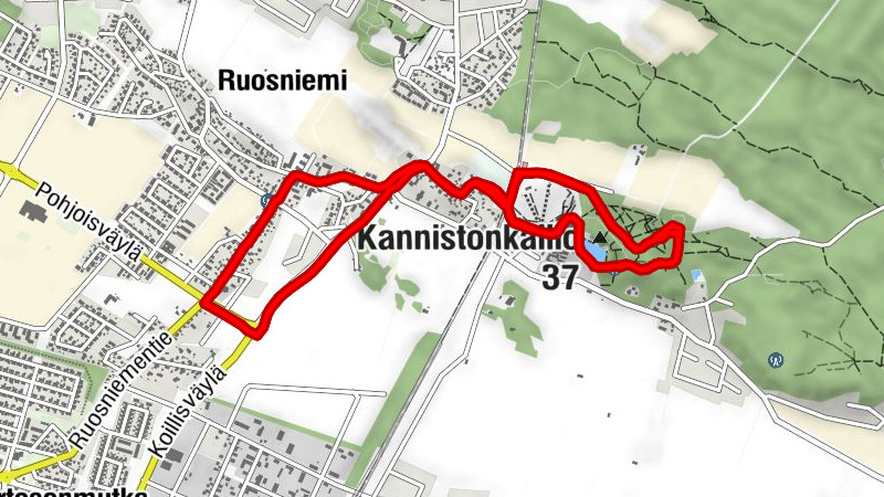 Alikylä - Ravintola Kasi-Blanca - Kannistonkallio - Ruosniemen kirkko
