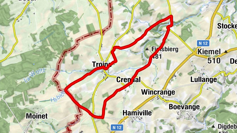 Crendal - Donatuskapell - Troine-Route - Saint-Sylvestre