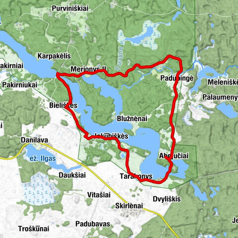 Karpakėlis - Bieliškės - Grybėnai - Jokūbiškės