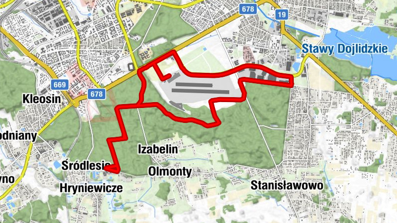 Śródlesie - Białystok - Krywlany - Dojlidy