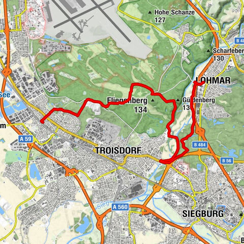 Wahner Heide Touren von Lohmar nach Spich