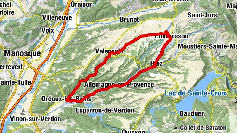 Radstrecke Nr. 4 - Plateau de Valensole