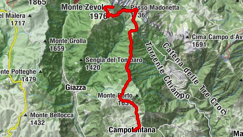 Campofontana-Monte Zevola via Cima Lobbia back and forth