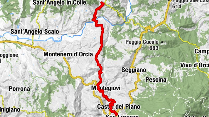 Von Castelnuovo dell'Abate nach Castell del Piano #LL2ROM_E075