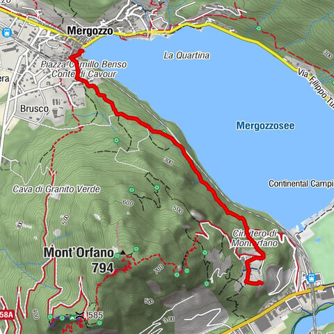 Der „Blaue Weg“ von Mergozzo nach Montorfano