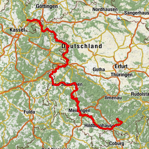 Fernwanderweg - Werra Burgen Steig X5 - Von Fehrenbach nach Hann. Münden