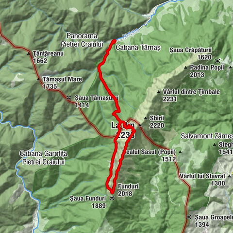 Circuit Plaiil Foii-Șpirlea-Lanțuri- Creasta Sudica- Valea Urzicii- Cerdacul Stanciului-Plaiul Foii