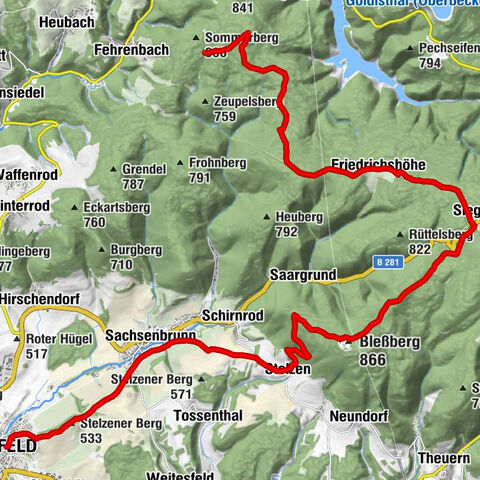 Fernwanderweg - Werra Burgen Steig X5 - Etappe 1 - Von Fehrenbach nach Eisfeld