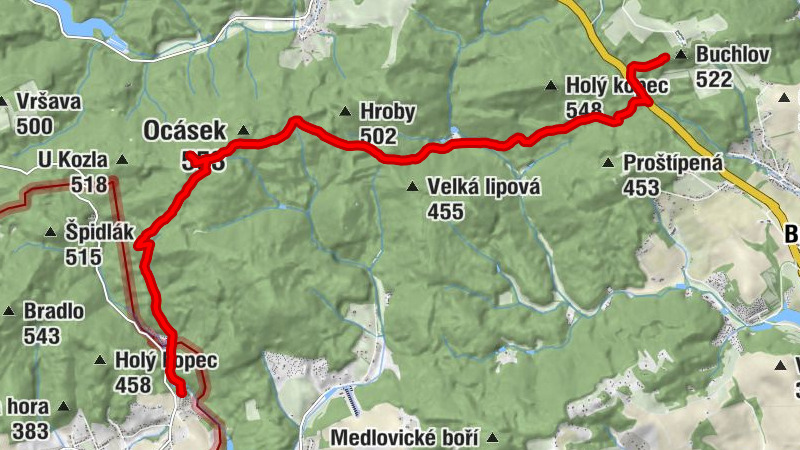 Von der Burg Buchlov nach Osvětimany