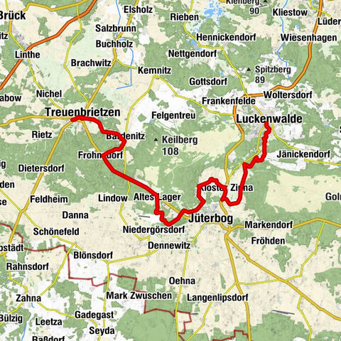 Tour Brandenburg - von Luckenwalde nach Treuenbrietzen