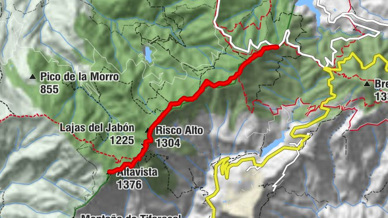 Wanderweg über den Bergkamm der Altavista Gebirgskette - SL 2