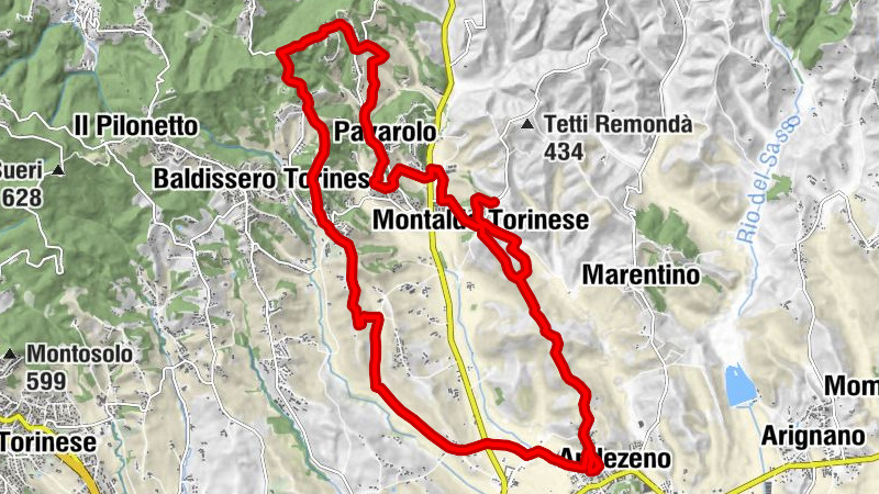 Radfahren und Wandern zwischen Montaldo, Andezeno und Pavarolo