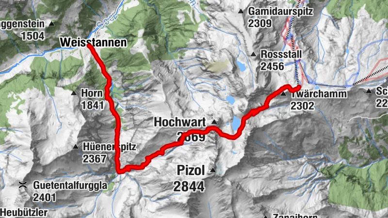 Weisstannen-Batöni-Wildsee-Pizolhütte
