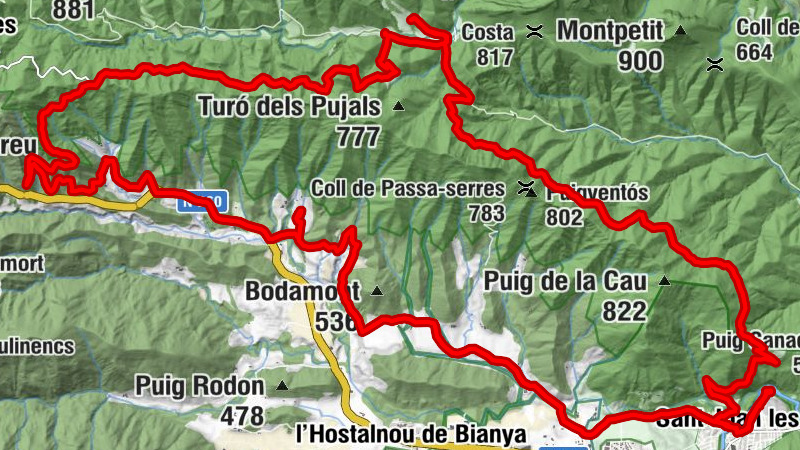 17 GARROTXA : St-Joan-les-Fonts Colldecarrera Vall-d'en-Bac St-Miquel-de-la-Torre Llongarriu Capsacosta St-Salvador-de-Bianya