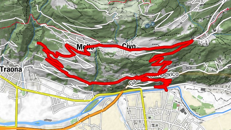 Radtouren in der Sonne von Cech, an der Küste des Veltlins