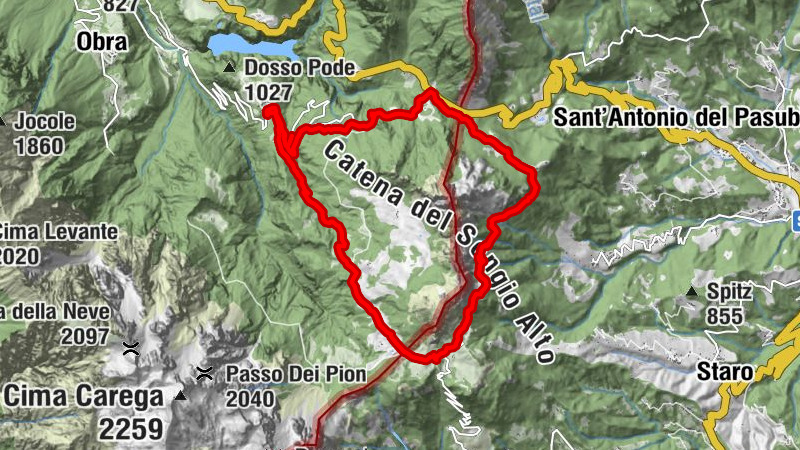 Rifugio Campogrosso, Ponte Avis e Passo Pian delle Fugazze d...