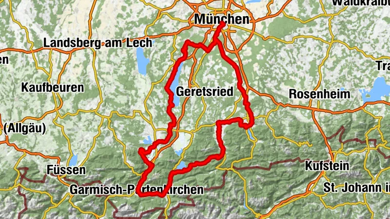 Wasser-Radlwege: Abschnitt 2 der Kunstschleife in der Apenregion Tegernsee Schliersee