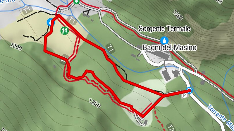 Der sensorische Weg der Bagni di Masino