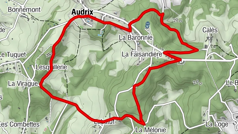Boucle  de la Mélonie n° 37 / Audrix