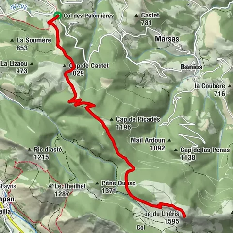 Der Casque du Lheris über den Col des Palomières