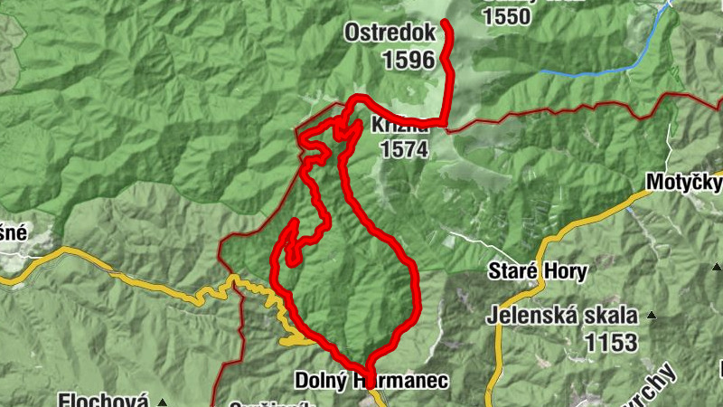 Harmanec - Krížna - Ostredok - Kráľova studňa - Harmanec