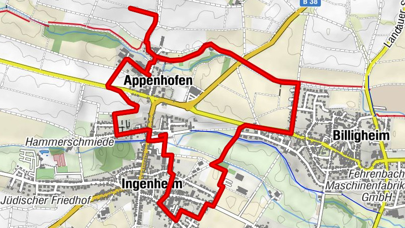 Weingasthaus Wisser - Billigheim - St. Johannes Baptist Kapelle - Appenhofen