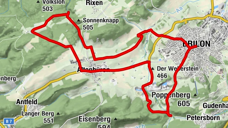 Radtour von Brilon zur Altenbürener Mühle und zur Hiebammen Hütte