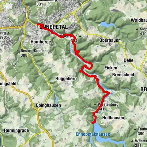 Ennepe-Steig - Etappe 3 "Von der Ennepetalsperre bis zur Kluterthöhle"