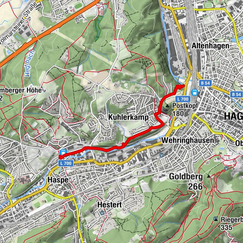 Ennepe-Steig - Etappe 6 "Von Hagen-Haspe bis Hauptbahnhof Hagen"