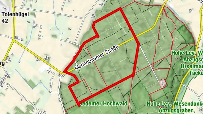 Uedemer Hochwald: Wanderweg A2