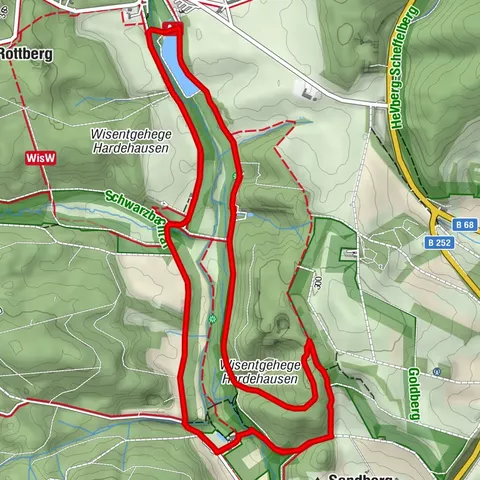 Warburg-Hardehausen - Vom Waldinformationszentrum Hammerhof zu den Wisentgehegen