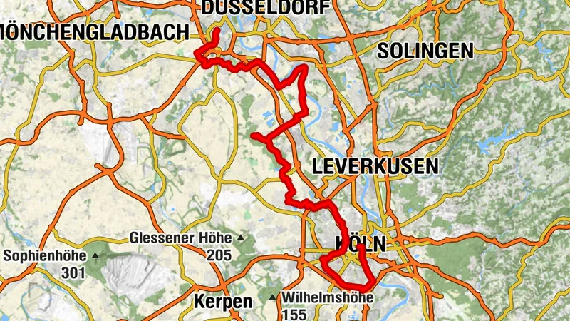 Aktiv im Grünen von Neuss nach Köln