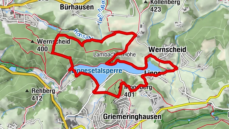 "Zu Hofcafé und Kaffeerösterei um die Lingese-Talsperre"