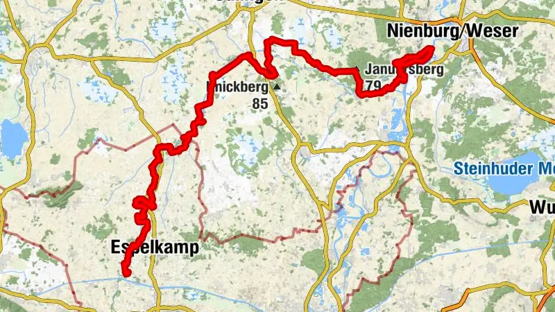 1. Tour Ellerburg Aue-Radweg: Ellerburg - Mündung
