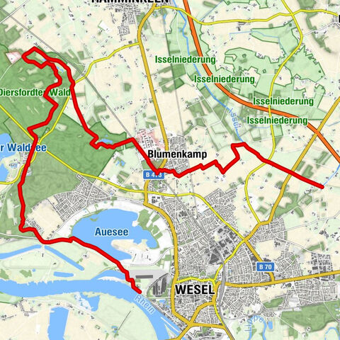 Hohe Mark Steig, Etappe 1 - Schmuckstücke rund um die Hansestadt Wesel am Rhein