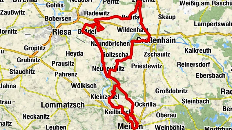 Gravel-Tour 3: Rechtselbische Tour über Diesbar-Seußlitz nach Glaubitz