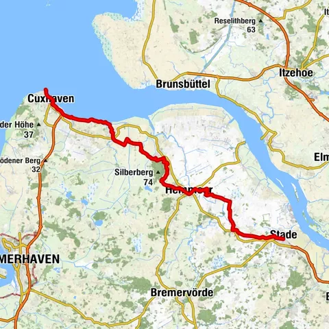 Nordseeküsten-Radweg Etappe 09 - Cuxhaven bis Stade