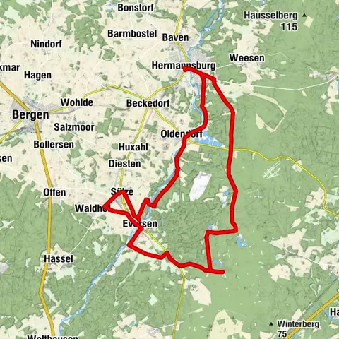 Hermannsburg: Durch Heide, Wald und Örtzetal (Tagestour ca. 40 km)