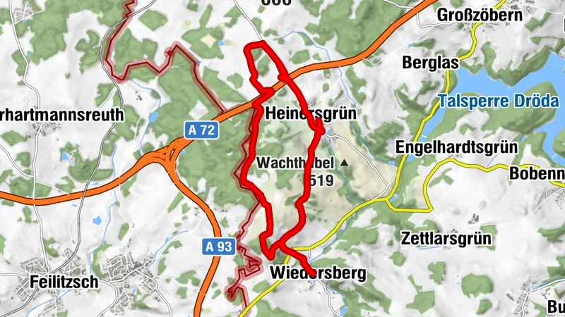 Wiedersberger Grenzweg - Geh.Zeiten