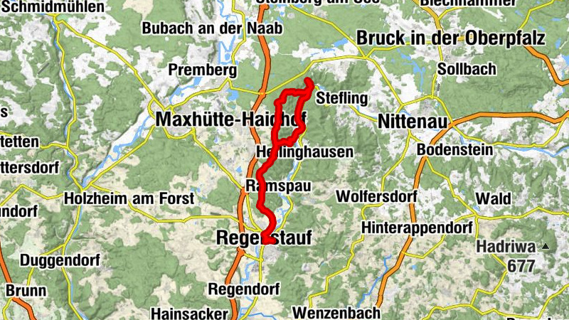 Burgensteig im Regental - von Regenstauf nach Stockenfels