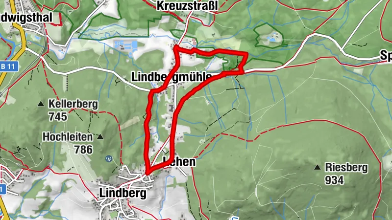 Rundweg Bachstelze - Von Lindberg zum Kolbersbach