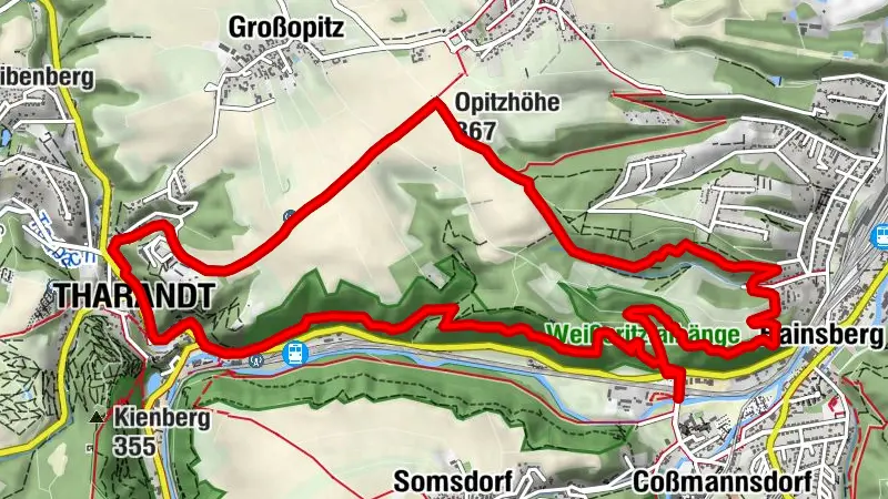 Rundweg über Backofenfelsen und Opitzhöhe nach Tharandt