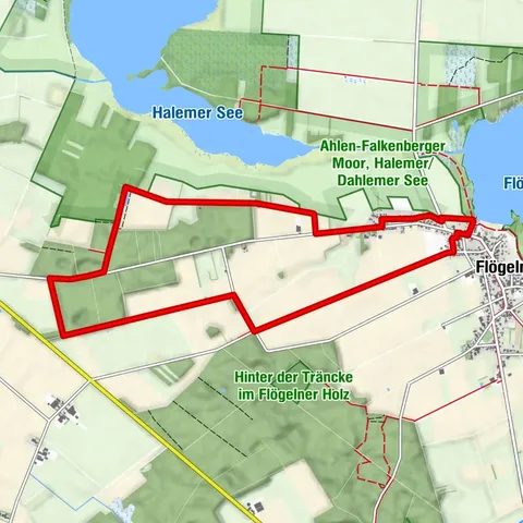 Geestlandschaft und Backsteinkirche: Rundweg bei Flögeln