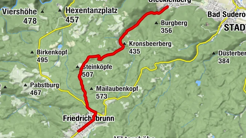 Von Stecklenberg nach Friedrichsbrunn