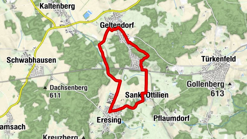 Permanenter Wanderweg 11 km | Rund um St. Ottilien