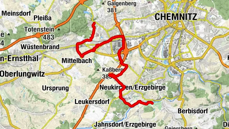 Chemnitz - Südwestroute